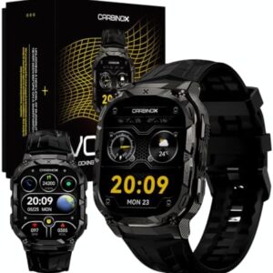 Vortex Smart Watch (Answer/Make Calls), Rugged Fitness Tracker IP69K Waterproof Compatible with Android and iOS Phone, 14 Days of Battery Military Durable