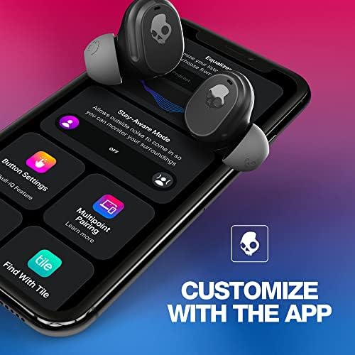 Skullcandy Mod In-Ear Wireless Earbuds, 34 Hr Battery, Microphone, Works with iPhone Android and Bluetooth Devices - Black - Image 3