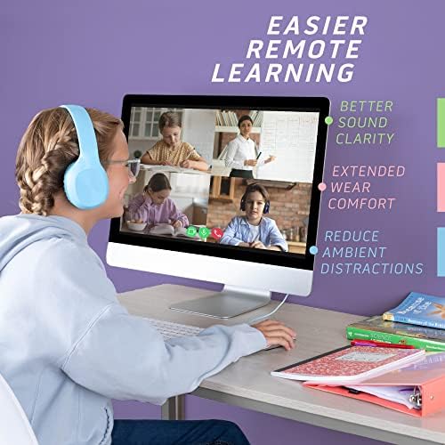 Sonitum Kids Headphones for School Bulk Set 5-Pack On-Ear, 3.5mm, Wired Headphones for Schools & Libraries – Adjustable, Cushioned Headphones (Mixed Colors) - Image 7