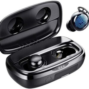 Tribit Wireless Earbuds, 110H Playtime Bluetooth 5.3 IPX8 Waterproof Touch Control True Wireless Bluetooth Earbuds with Mic Earphones in-Ear Deep Bass Built-in Mic Bluetooth Headphones, FlyBuds 3