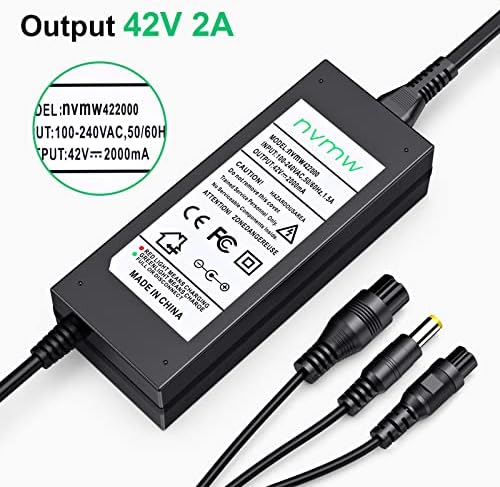 3 in 1 Replacement Charger for 2A 42v/36v 3 Claw (8mm/12mm) Female Port (5.5mm*2.5mm Universal 2.1mm) for, Jetson, Razor, Swagtron, Bird, Gotrax, Segway - Image 2