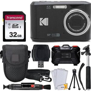 Kodak PIXPRO FZ45 Digital Camera, 32GB Memory Card, Point and Shoot Camera Case, Extendable Monopod, Lens Cleaning Pen, LCD Screen Protectors, Table Top Tripod – Ultimate Bundle (Black)