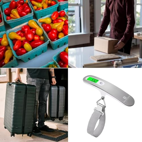 Digital Luggage Travel Scale with Overweight Warning Function, Portable Handheld Electronic Weighing Scale with Hook, 50kg & Backlit LCD Display Screen Design for Suitcase Baggage (Battery Included) - Image 6