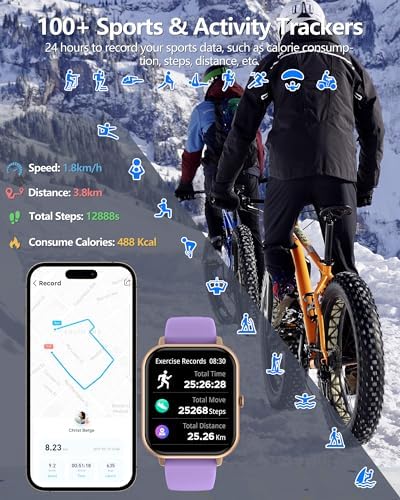 Smart Watch for Men Women(Answer/Make Call),1.83" Fitness Tracker with Blood Pressure Heart Rate Monitor,Sleep Tracker,Pedometer,123 Sport Modes, IP68 Waterproof Smartwatches for iPhone&Android - Image 4