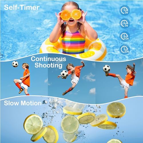 Digital Camera, 4K Kids Camera for Photography, 64MP MP3 Player Compact Video Camera 18X Digital Zoom Vlogging Camera for YouTube, Auto Focus Point and Shoot Digital Cameras Gift for Students Teens - Image 5