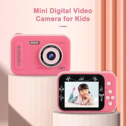 1080P Mini Kids Digital Camera Digital Video Camera for Kids Dual Lens 2.4 Inch IPS Screen Built-in Battery Cute Photo Frames Interesting Games with Neck Strap Birthday - Image 6