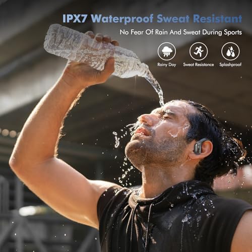 sajawass Wireless Earbuds Bluetooth Headphones 75Hrs Playback with LED Diaplay Charging Case Noise Cancelling Ear Buds with Earhooks, IPX7 Waterproof Over Ear Earphones for Sports Running Workout - Image 7