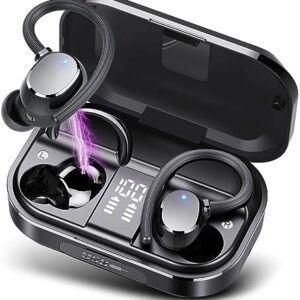 Wireless Earbuds Bluetooth Headphones 120hrs Playtime HiFi Stereo Wireless Headphones with HD Mic Deep Bass Wireless Earphones with Dual LED Display USB-C IP7 Waterproof Earbuds for Running Sports