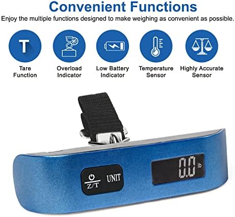 travel inspira Luggage Scale, Travel Essentials, Portable Digital Hanging Baggage Scale for Travel, Suitcase Weight Scale - Image 3