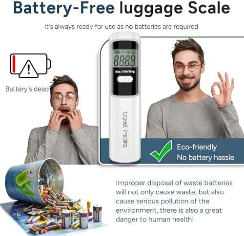 travel inspira Luggage Scale, Travel Essentials, Portable Digital Hanging Baggage Scale for Travel, Suitcase Weight Scale - Image 6