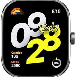 Xiaomi Redmi Watch 4 Smartwatch with 1.97" AMOLED Display with 390 x 450 Pixels and 60Hz, up to 20 Days Battery Life, HyperOS, Heart Rate and Blood Oxygen Measurements