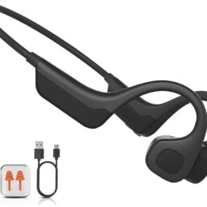 Bone Conduction Headphones, Open Ear Headphones Sports Wireless Earphones, Bluetooth Headphones with Built-in Mic,Up to 8 Hours Playtime,Running Headphone for Running Cycling - Black