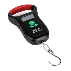 Lugagge Scale Portable Electronic Hook Scale Digital Hanging Bag Luggage Weight Scale Fishing Scale 50kg/110Lbs Luggage Weight Scale Portable Digital Weight Scale Grams 110lb/50kg Digital Hook