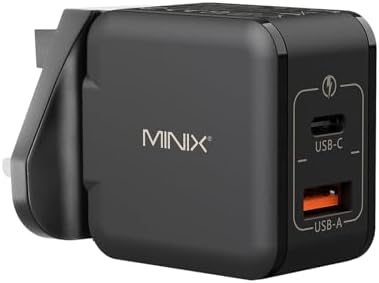 MINIX NEO P1 Mini 33W PPS 2-Port GaN Charger 1 USB-C Port Fast Charger, 1 USB-A Port Quick Charger 3.0. Compatible with iPhone 8-15 Series, Galaxy S10-S21, Pad and More. - Image 8