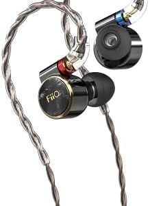 FiiO FD3 PRO Earphones in-Ear Earbuds High Resolution 1DD Deep Bass Detachable MMCX Connector with 2.5/3.5/4.4mm Plugs DLC Black