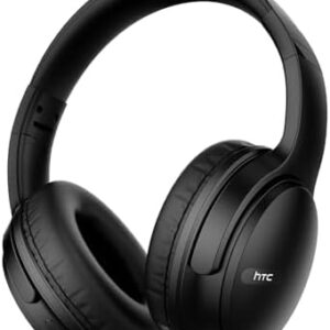 HTC Wireless Headphones Bluetooth 5.3 Earphone, Over Ear Bluetooth Headphones with Built-in Mic - 40Hours Playtime, Foldable Stereo Wireless Headset for Call Noise Cancellation, Travel, Home, Office
