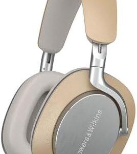 Bowers & Wilkins Px8 Over-Ear Wireless Headphones, Advanced Active Noise Cancellation, Luxurious Materials, 30-Hour Battery Life, 15-Min Quick Charging, Tan