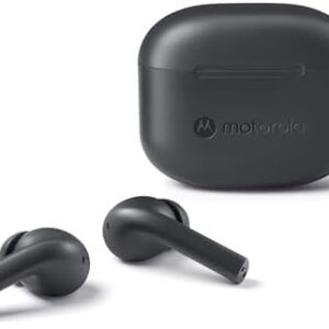 Motorola Moto Buds 065 - True Wireless, Ear Buds, Noise Isolation and 17 Hours Playtime, Touch Control on Both Earbuds, IPX4 Water Resistant, ENC mic for Clear Voice Calls. (Moonless Night)