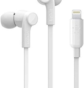 Belkin SoundForm Headphones - Wired In-Ear Earphones With Microphone- iPhone Headphones - Apple Headphones - Apple Wired Earbuds For iPhone, iPads & All Products With Lightning Connector (White)