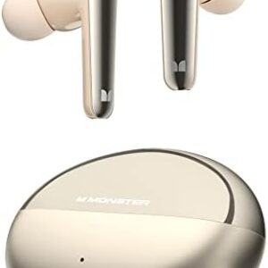 Monster N-Lite 203 AirLinks Wireless Earbuds, Bluetooth 5.3 Headphones HiFi Stereo, Wireless Earphones with 30H Playback, Type-C Charging, HD Clear Call, Touch Control, IPX6 Waterproof in-Ear Earbuds