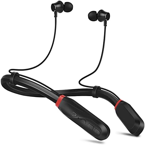 Bluetooth Earbuds 120 Hours Extra Long Playback with Microphone Headset, i35 Balanced Armature Drivers Stereo in Ear Wireless Ear Buds, Waterproof Workout Neckband Headphones (Black)
