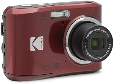 Kodak PIXPRO FZ45 Digital Camera + Black Point & Shoot Camera Case + Transcend 64GB SD Memory Card + Tri-fold Memory Card Wallet + Hi-Speed SD USB Card Reader + More! (Red) - Image 2