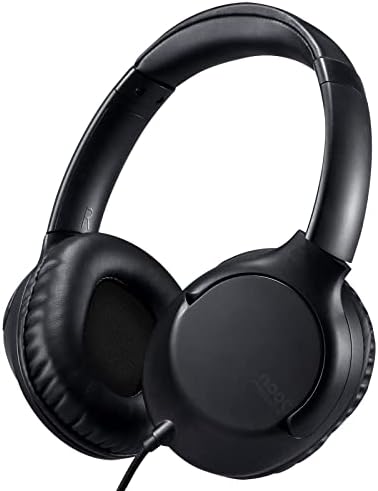 noot products A319 Over Ear Wired Headphones with Volume Control, Microphone, Adjustable Headband and 3.5mm Audiojack Headphones for School Home Work (Black) - Image 7