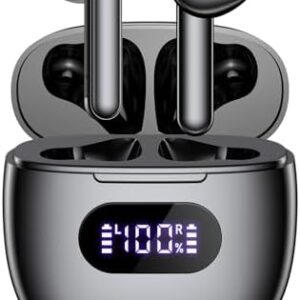 Wireless Earbuds Bluetooth 5.3 Headphones, 48H Long Battery Life LED Power Display Ear Buds, IPX7 Waterproof HiFi Stereo Bass with Built-in Mic for Home Office Sports Earphones