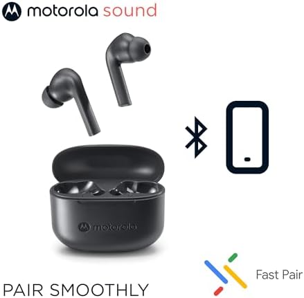 Motorola Moto Buds 065 - True Wireless, Ear Buds, Noise Isolation and 17 Hours Playtime, Touch Control on Both Earbuds, IPX4 Water Resistant, ENC mic for Clear Voice Calls. (Moonless Night) - Image 6