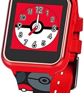 Pokemon Pokeball Touchscreen Kids Smart Watch by Accutime - Red Interactive Educational Toy Watch with Camera, Alarm, Calculator for Boys & Girls - POK4230AZ