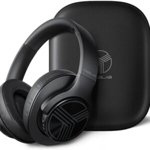 TREBLAB Z2 Foldable Bluetooth Over Ear Headphones - Noise Cancelling Headphones with Mic, Signature-HD Sound, 35H Playtime, Over The Ear Wireless Bluetooth Headphones for Gym, Work, TV, Calls (Black)