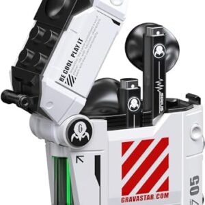 Gravastar Wireless Earbuds Sirius P5,Bluetooth in-Ear Headphones with Stereo Sound,4 RGB Lights,40H Playback,ENC for Clear Call,Bluetooth 5.2,IPX4,Support Multipoint Connection(Defense Mecha)