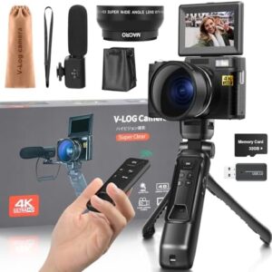 Digital Camera, 4k Cameras for Photography, 48MP Vlogging Camera