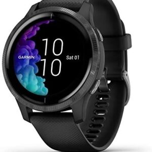 Garmin 010-02173-11 Venu, GPS Smartwatch with Bright Touchscreen Display, Features Music, Body Energy Monitoring, Animated Workouts, Pulse Ox Sensor and More, Black