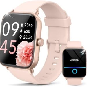 Smart Watches for Women, 1.8" Alexa Built-in Smartwatch with Bluetooth Call, Heart Rate/Sleep/SpO2 Monitor, IP68 Waterproof 100+ Sport Fitness Trackers, Compatible with Android & iPhone