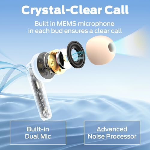 Monster N-Lite 203 AirLinks Wireless Earbuds, Bluetooth 5.3 Headphones HiFi Stereo, Wireless Earphones with 30H Playback, Type-C Charging, HD Clear Call, Touch Control, IPX6 Waterproof in-Ear Earbuds - Image 4