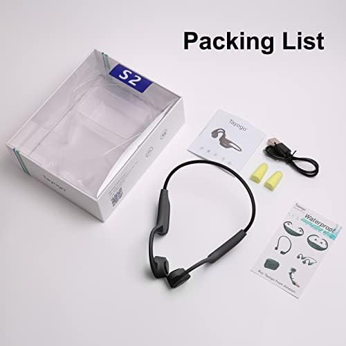 Tayogo Bone Conduction Headphones, Wireless Bluetooth Bone Conducting Earbuds, Open Ear Headset with Mic, for Running, Cycling, Yoga-Grey - Image 9