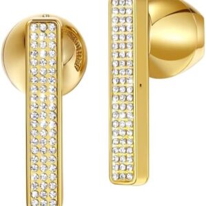 ELLA'S EARS Earbuds for Women Noise Cancelling Wireless Headphones with Jewelry Box 100 Hrs Playtime Headset with Charging Case Half-Ear Bluetooth Earphones for Android/iOS