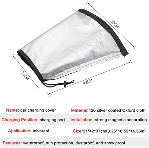 IZTOSS EV Charger Cover, Waterproof Charging Port Cover, Double-Sided, Rain Sun UV Snow Protection, Magnetic Adsorption Universal for Most Electric Cars - Image 7