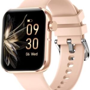 FITVII Smart Watch Answer/Make Call, 1.83" Fitness Activity Tracker with Heart Rate Blood Pressure and Blood Oxygen, Sleep Monitor Voice Assitant 100 Sports Smartwatch for Women Android iOS