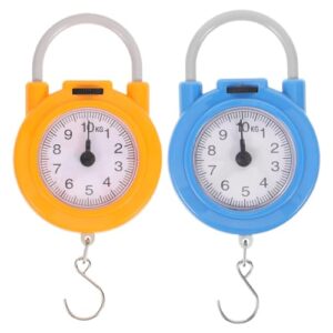 LIFKOME 2pcs Portable Hanging Scale High Precision Electronic Scale with Hook 10KG Spring Scales for Travel Fishing Luggage Farm Outdoor
