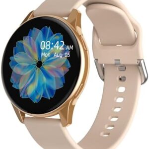 Smart Watch for Women,Fitness Tracker with Blood Oxygen and Heart Rate Monitor, Step Counter, IP67 Waterproof,1.28"" Fintness Watch and Smartwatch for Android&iOS (Rose Gold), T2PRO