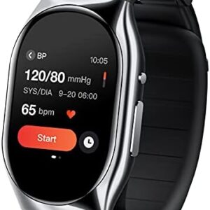 BP Doctor Pro Smartwatch, BP Monitor Watch for Blood Oxygen, HRV, Heart Rate, Sleep and Sports Wrist BP Monitor App for Android iOS (Sliver)