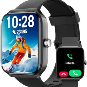 Qiucan Smart Watch for Men Women Android & iOS Phones, Alexa Built-in, IP68 Waterproof Fitness Tracker with Bluetooth Call (Answer/Make), Heart Rate/Sleep/SpO2 Monitor, 103+ Sports Trackers