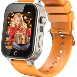Smart Watch for Kids 4-12 Years Boys Girls, 26 Puzzle Games,HD Camera,Video Music Player,Pedometer,Flashlight,Calendar,Alarm Clock,Aluminum Case,Sport Band (Orange)