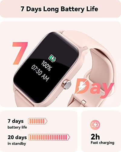 Smart Watch for Women - 1.8" Full Touch HD Screen, 24-Hour Heart Rate, Blood Oxygen, Sleep Monitor, Alexa Built-in, IP68 Waterproof, 100 Sports Modes, Unisex - Image 7