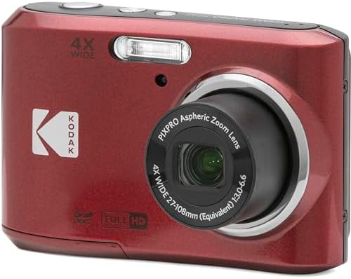 Kodak PIXPRO FZ45 16MP Digital Camera 4X Optical Zoom 27mm Wide Angle 1080P Full HD Video 2.7" LCD Camera (Red) + 64GB Card and Reader + Case + Memory Wallet + Tripod + Cleaning Bundle - Image 5