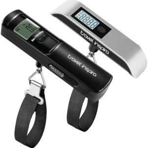 travel inspira Luggage Scale, Travel Essentials, Portable Digital Hanging Baggage Scale for Travel, Suitcase Weight Scale