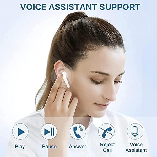 True Wireless Earbuds, Bluetooth 5.2 Earbuds IPX7 Waterproof Wireless Bluetooth Headphones with Mic Charging Case 30H Playtime,Pop-ups Auto Pairing Hi-Fi Stereo Sound Headset for iOS/Android(White) - Image 3