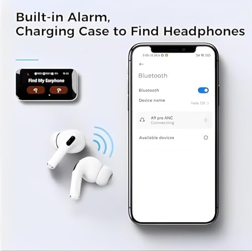 Air Pro Z Wireless Earbuds, Visible Touch Screen Control, Environmental Noise Cancelling, Bluetooth 5.0, ANC, ENC, Hands-Free Calling, White - Image 9